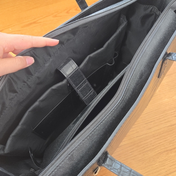 BEIS The Work Tote in Black Croc - Picture 5 of 8